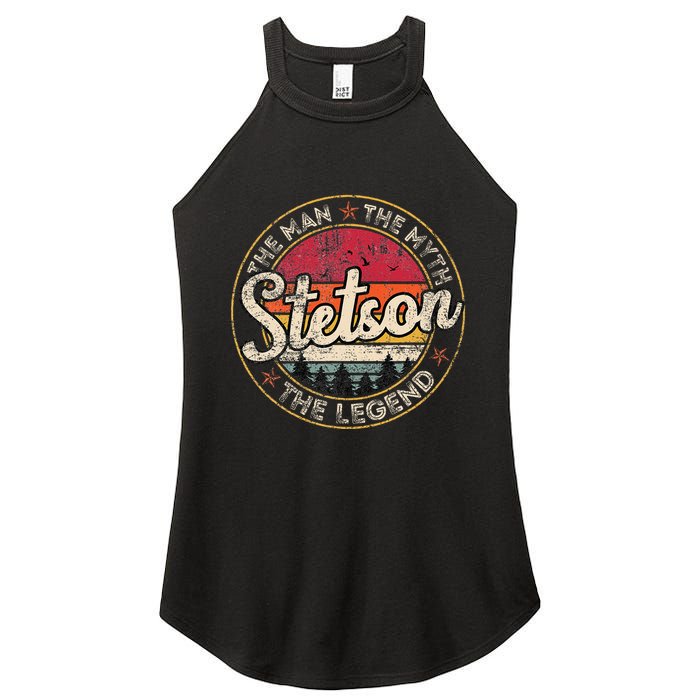 Stetson The Man The Myth The Legend Personalized Name Women's Perfect Tri Rocker Tank