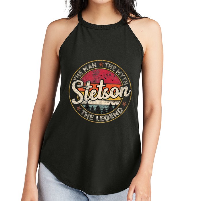 Stetson The Man The Myth The Legend Personalized Name Women's Perfect Tri Rocker Tank