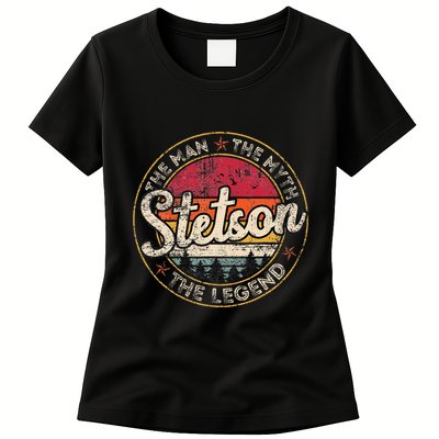 Stetson The Man The Myth The Legend Personalized Name Womens T-Shirt