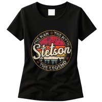 Stetson The Man The Myth The Legend Personalized Name Womens T-Shirt
