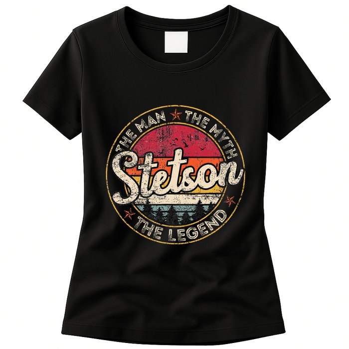 Stetson The Man The Myth The Legend Personalized Name Womens T-Shirt