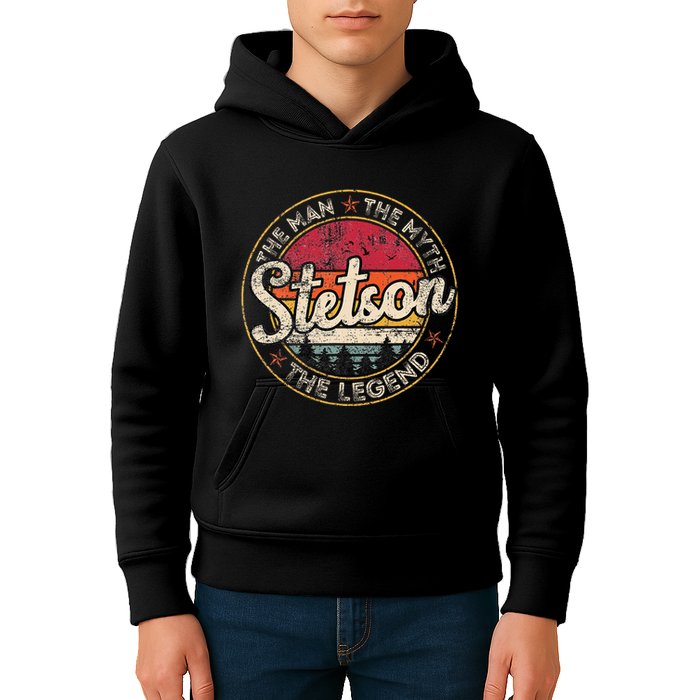 Stetson The Man The Myth The Legend Personalized Name Kids Hoodie