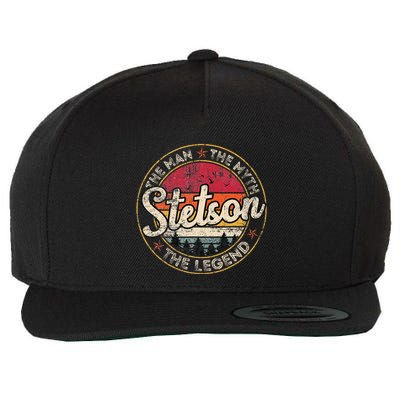 Stetson The Man The Myth The Legend Personalized Name Wool Snapback Cap