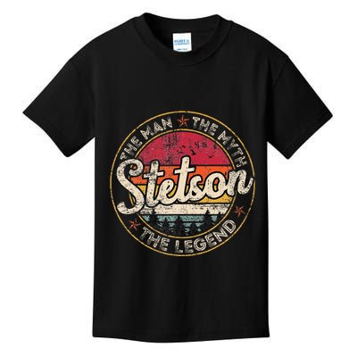 Stetson The Man The Myth The Legend Personalized Name Kids T-Shirt