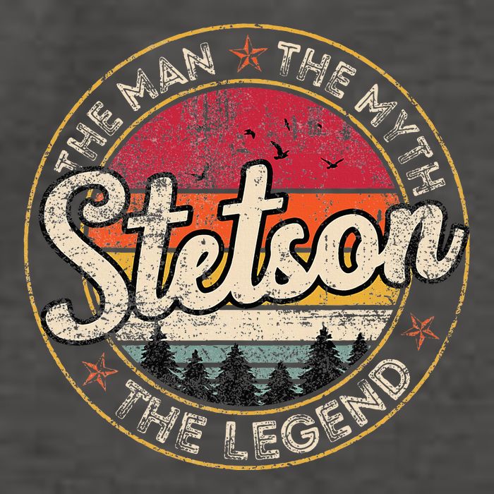 Stetson The Man The Myth The Legend Personalized Name Vector Backpack