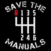 Save The Manuals Three Pedals 6 Speed Transmission Full-Length Apron With Pockets