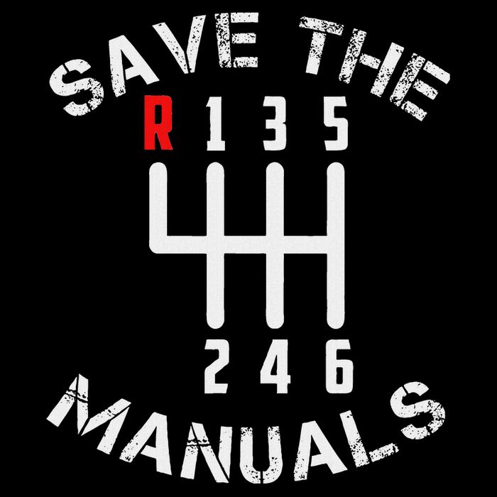 Save The Manuals Three Pedals 6 Speed Transmission Full-Length Apron With Pockets
