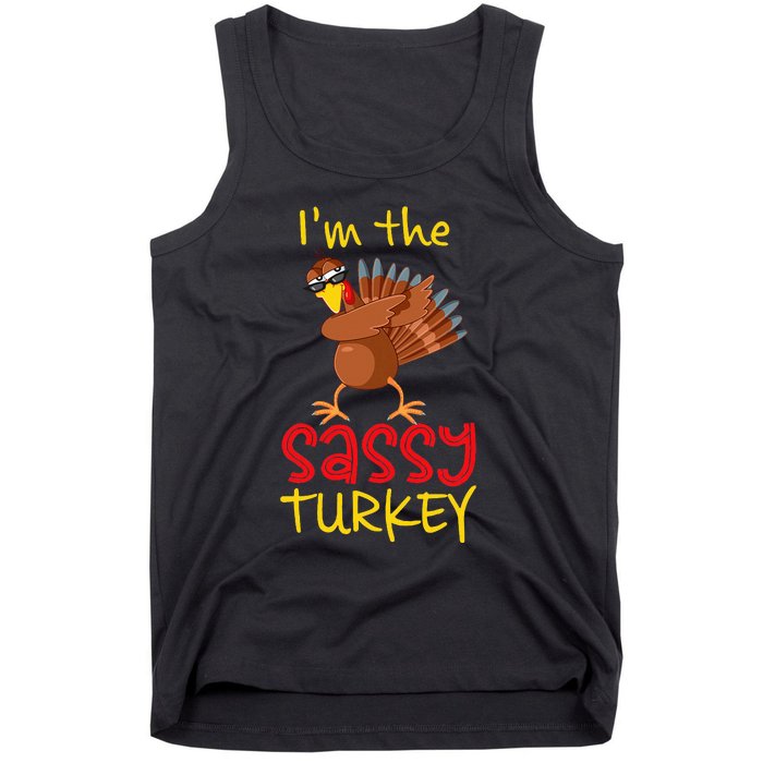 Sassy Turkey Matching Family Group Thanksgiving Party Tank Top