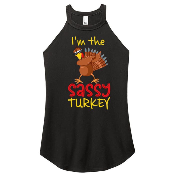 Sassy Turkey Matching Family Group Thanksgiving Party Women’s Perfect Tri Rocker Tank