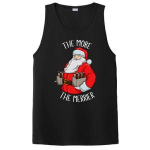 Santa The More The Merrier Christmas Beer Six Packs Funny Gift PosiCharge Competitor Tank