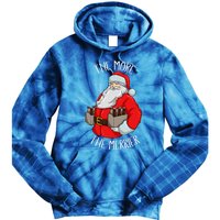 Santa The More The Merrier Christmas Beer Six Packs Funny Gift Tie Dye Hoodie