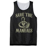 Save The Manuals Car Stick Shift Car Lover Mesh Reversible Basketball Jersey Tank