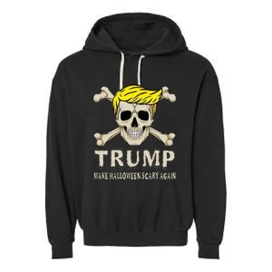 Skeleton Trump Make Halloween Scary Again America Great 24 Garment-Dyed Fleece Hoodie