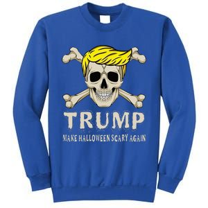 Skeleton Trump Make Halloween Scary Again America Great 24 Sweatshirt