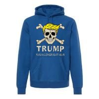 Skeleton Trump Make Halloween Scary Again America Great 24 Premium Hoodie