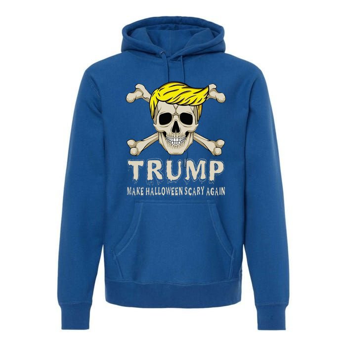 Skeleton Trump Make Halloween Scary Again America Great 24 Premium Hoodie