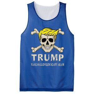 Skeleton Trump Make Halloween Scary Again America Great 24 Mesh Reversible Basketball Jersey Tank