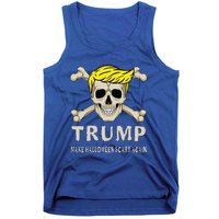 Skeleton Trump Make Halloween Scary Again America Great 24 Tank Top