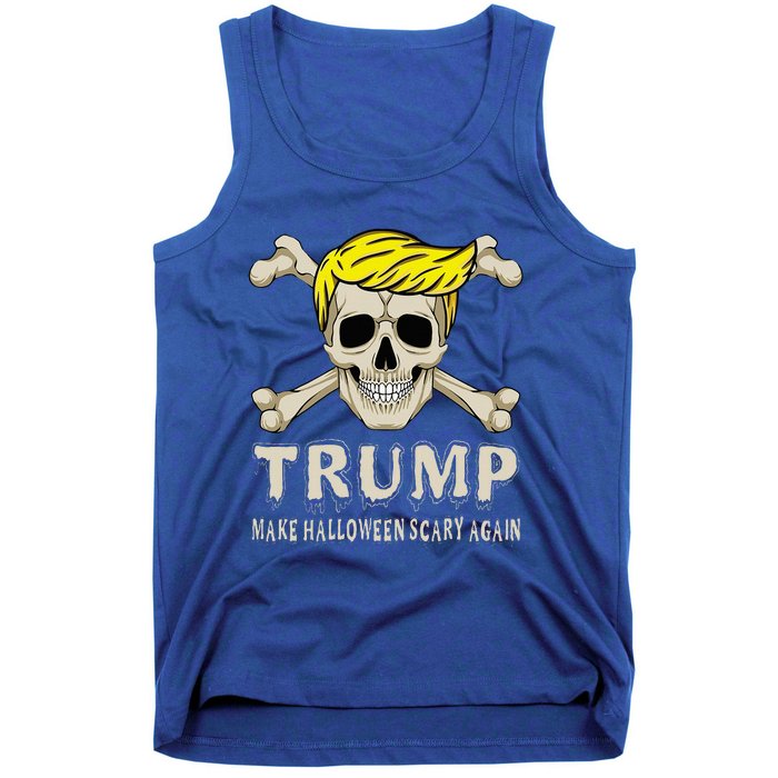 Skeleton Trump Make Halloween Scary Again America Great 24 Tank Top