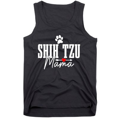 Shih Tzu Mom Shih Tzu Mama Funny Cute Dog Tank Top