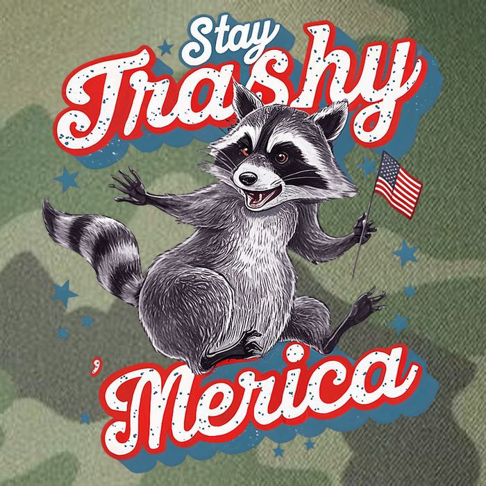 Stay Trashy ‘Merica Unhinged Funny Raccoon 4th Of July Legacy Tie Dye Trucker Hat