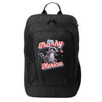 Stay Trashy ‘Merica Unhinged Funny Raccoon 4th Of July City Backpack