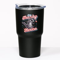 Stay Trashy ‘Merica Unhinged Funny Raccoon 4th Of July Tumbler