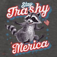 Stay Trashy ‘Merica Unhinged Funny Raccoon 4th Of July Vector Backpack