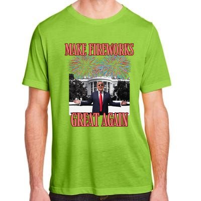 Sarcastic Trump Make Fireworks Great Again New Year Eve 4th Adult ChromaSoft Performance T-Shirt