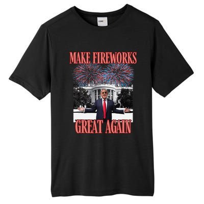 Sarcastic Trump Make Fireworks Great Again New Year Eve 4th Tall Fusion ChromaSoft Performance T-Shirt