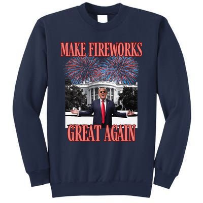 Sarcastic Trump Make Fireworks Great Again New Year Eve 4th Sweatshirt