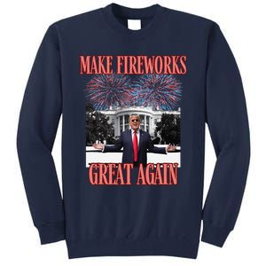 Sarcastic Trump Make Fireworks Great Again New Year Eve 4th Tall Sweatshirt