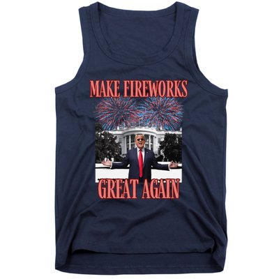 Sarcastic Trump Make Fireworks Great Again New Year Eve 4th Tank Top