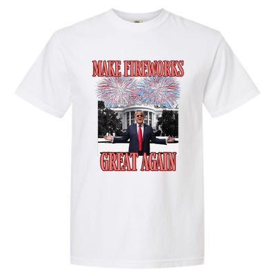 Sarcastic Trump Make Fireworks Great Again New Year Eve 4th Garment-Dyed Heavyweight T-Shirt