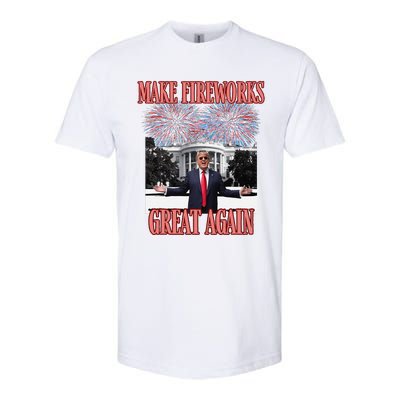 Sarcastic Trump Make Fireworks Great Again New Year Eve 4th Softstyle CVC T-Shirt