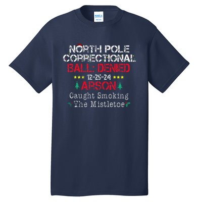 Smoking The Mistletoe North Pole Correctional Christmas Tall T-Shirt