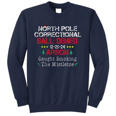 Smoking The Mistletoe North Pole Correctional Christmas Tall Sweatshirt