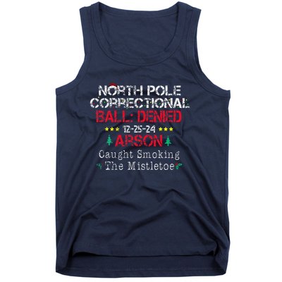 Smoking The Mistletoe North Pole Correctional Christmas Tank Top