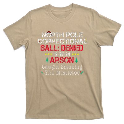 Smoking The Mistletoe North Pole Correctional Christmas T-Shirt