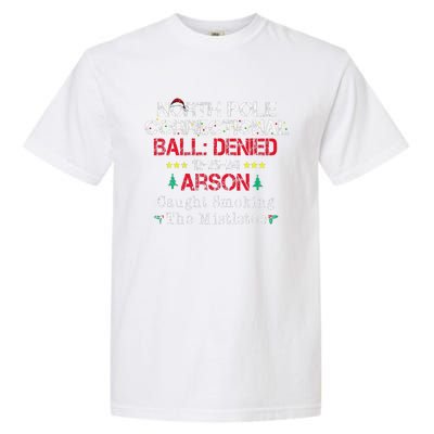 Smoking The Mistletoe North Pole Correctional Christmas Garment-Dyed Heavyweight T-Shirt