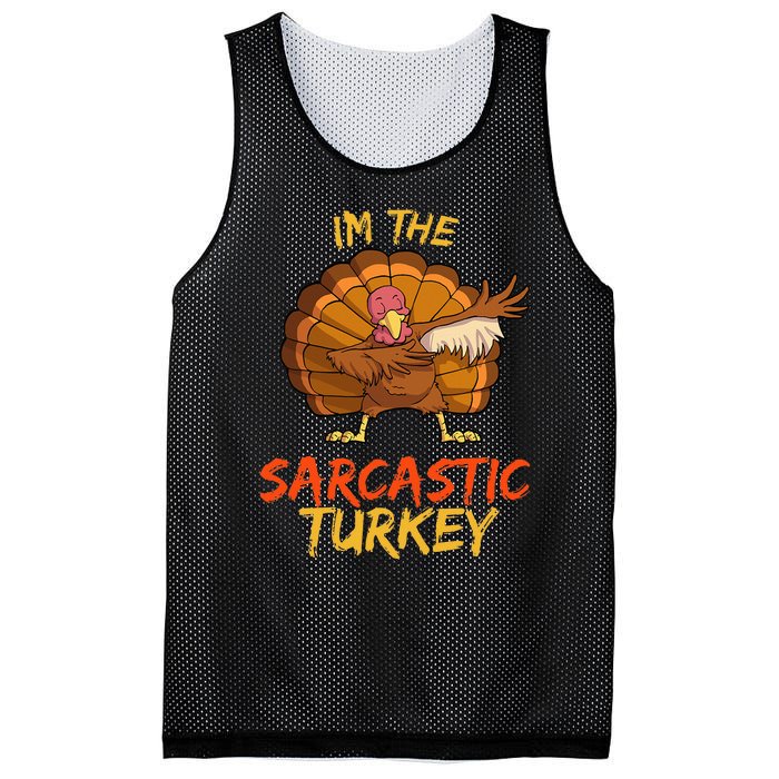 Sarcastic Turkey Matching Family Group Thanksgiving Party PJ Mesh Reversible Basketball Jersey Tank