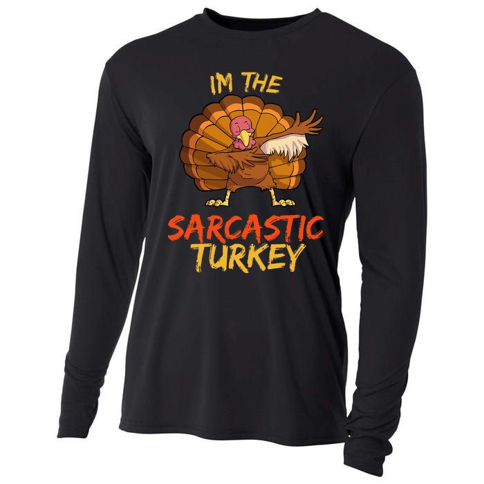 Sarcastic Turkey Matching Family Group Thanksgiving Party PJ Cooling Performance Long Sleeve Crew