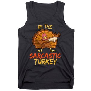 Sarcastic Turkey Matching Family Group Thanksgiving Party PJ Tank Top