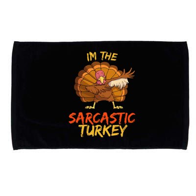 Sarcastic Turkey Matching Family Group Thanksgiving Party PJ Microfiber Hand Towel