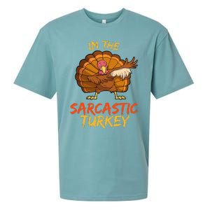 Sarcastic Turkey Matching Family Group Thanksgiving Party PJ Sueded Cloud Jersey T-Shirt