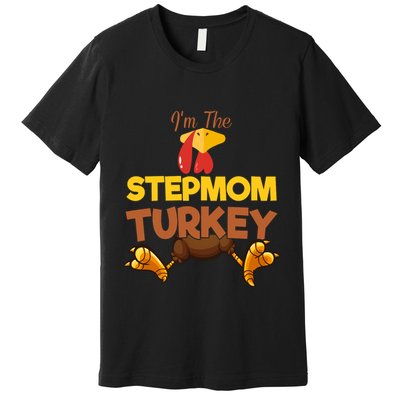 Stepmom Turkey Matching Family Group Thanksgiving Gifts  Premium T-Shirt