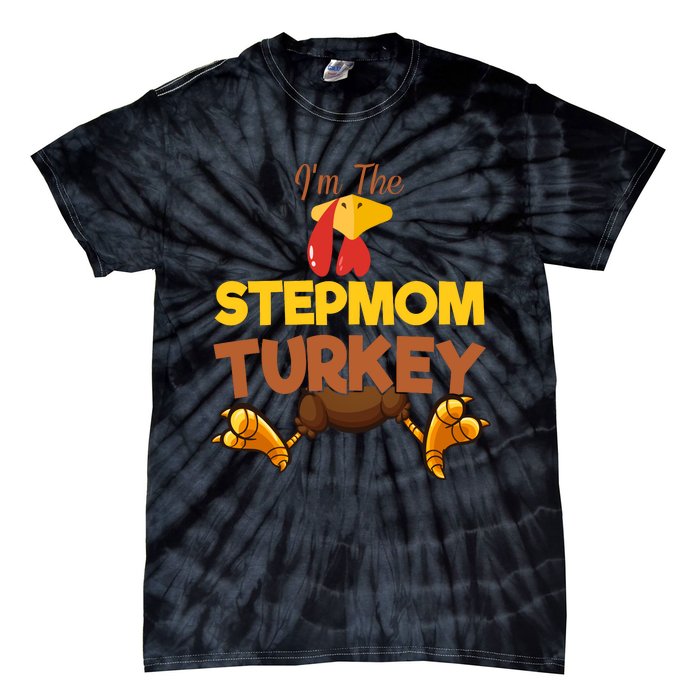 Stepmom Turkey Matching Family Group Thanksgiving Gifts  Tie-Dye T-Shirt