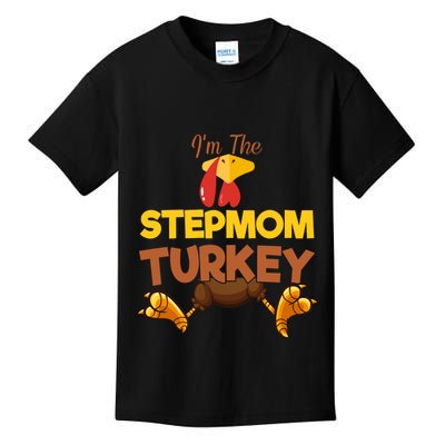 Stepmom Turkey Matching Family Group Thanksgiving Gifts  Kids T-Shirt