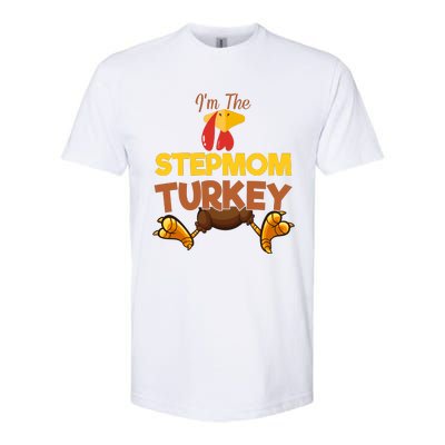 Stepmom Turkey Matching Family Group Thanksgiving Gifts  Softstyle® CVC T-Shirt