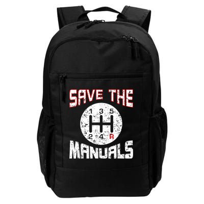 Save The Manuals T Funny Three Pedals Car Guys Daily Commute Backpack